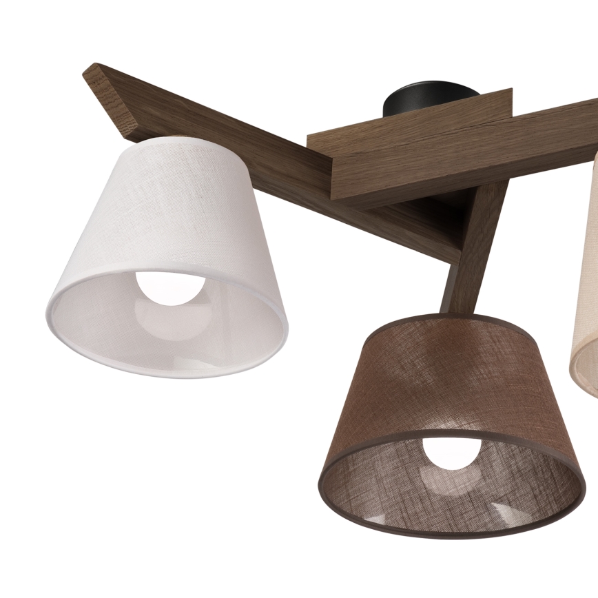 Brilagi - LED Deckenleuchte ANTHONY 3xE14/40W/230V Eiche Nussbaum