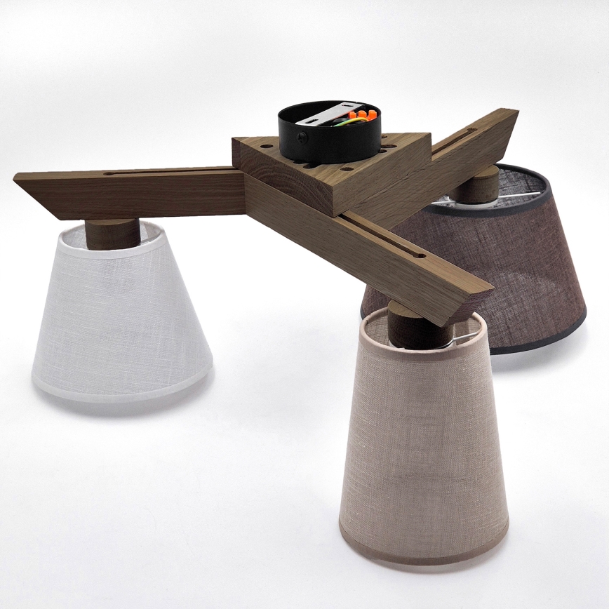 Brilagi - LED Deckenleuchte ANTHONY 3xE14/40W/230V Eiche Nussbaum