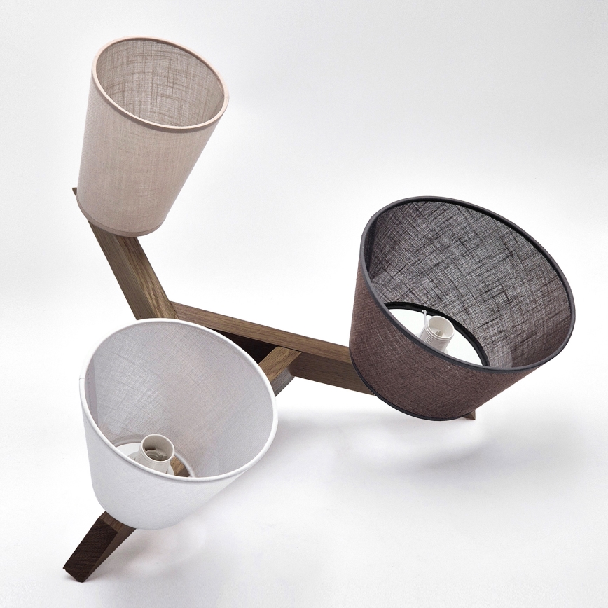 Brilagi - LED Deckenleuchte ANTHONY 3xE14/40W/230V Eiche Nussbaum