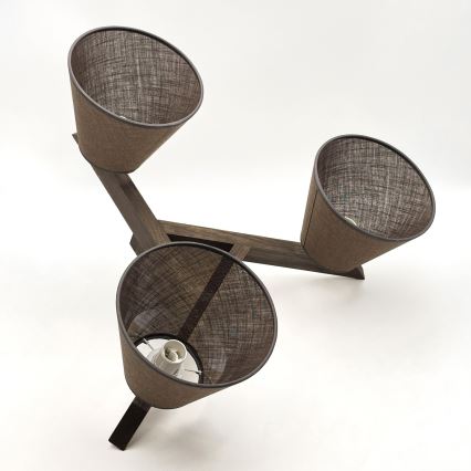 Brilagi - LED Deckenleuchte ANTHONY 3xE14/40W/230V Eiche Nussbaum/Braun