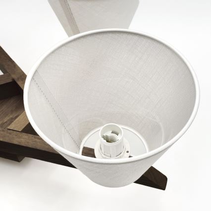 Brilagi - LED Deckenleuchte ANTHONY 5xE14/40W/230V Eiche Nussbaum/Weiß