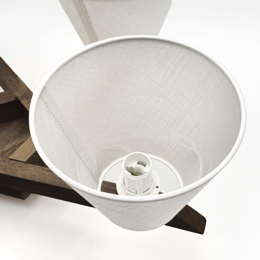 Brilagi - LED Deckenleuchte ANTHONY 5xE14/40W/230V Eiche Nussbaum/Weiß