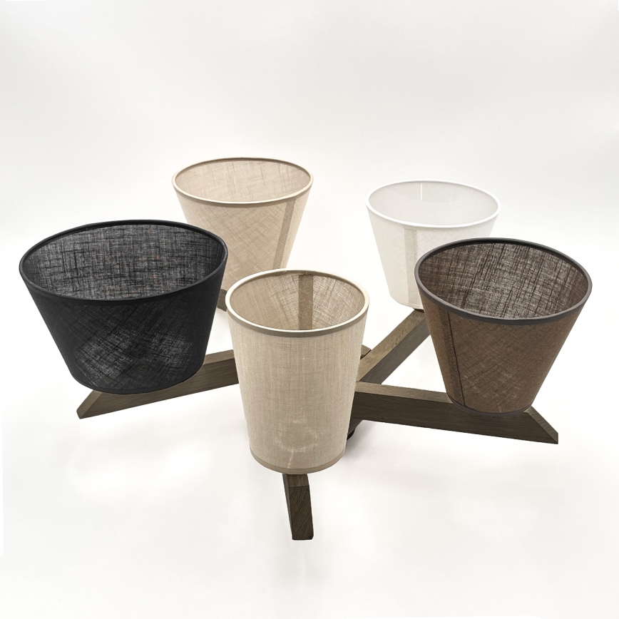 Brilagi - LED Deckenleuchte ANTHONY 5xE14/40W/230V Eiche Nussbaum