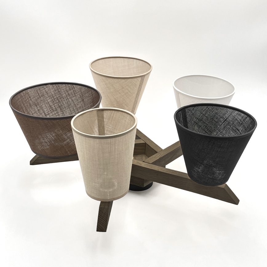 Brilagi - LED Deckenleuchte ANTHONY 5xE14/40W/230V Eiche Nussbaum