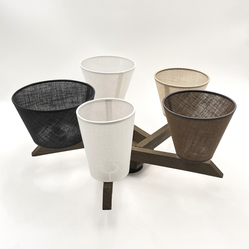 Brilagi - LED Deckenleuchte ANTHONY 5xE14/40W/230V Eiche Nussbaum