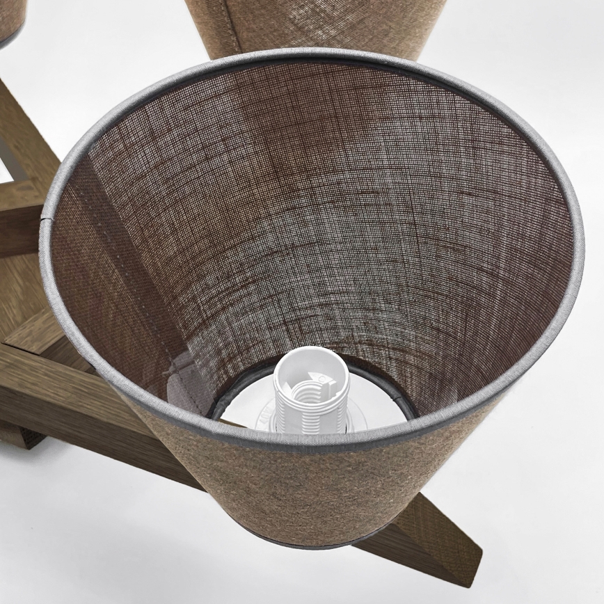 Brilagi - LED Deckenleuchte ANTHONY 5xE14/40W/230V Eiche Nussbaum/Braun