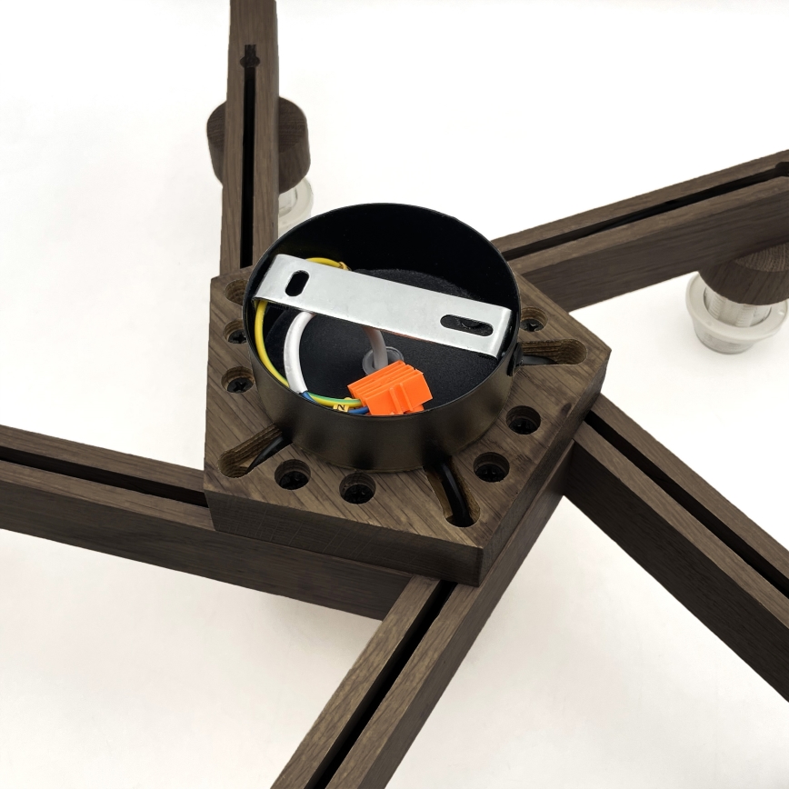 Brilagi - LED Deckenleuchte ANTHONY 5xE14/40W/230V Eiche Nussbaum/Braun