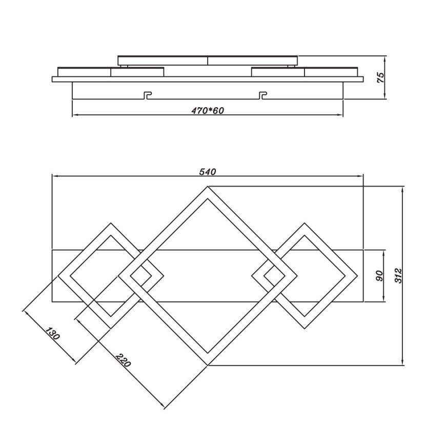 Brilagi - LED Deckenleuchte AXIS LED/24W/230V