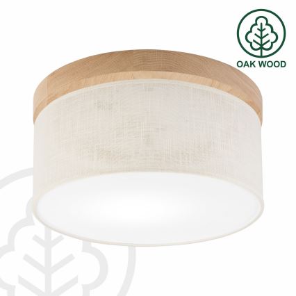 Brilagi - LED Deckenleuchte BELLADONNA 1xE27/15W/230V d 30 cm cremefarben/Eiche