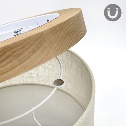 Brilagi - LED Deckenleuchte BELLADONNA 1xE27/15W/230V d 30 cm cremefarben/Eiche