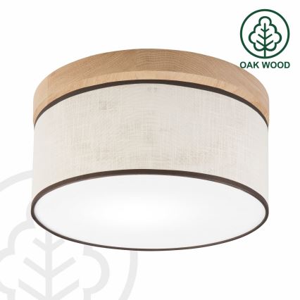 Brilagi - LED Deckenleuchte BELLADONNA 1xE27/15W/230V d 30 cm cremefarben/Eiche