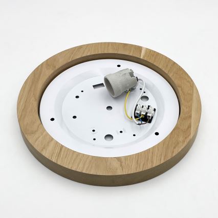 Brilagi - LED Deckenleuchte BELLADONNA 1xE27/15W/230V d 30 cm cremefarben/Eiche