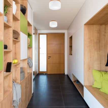 Brilagi - LED Deckenleuchte BELLADONNA 1xE27/15W/230V d 30 cm weiß/Eiche