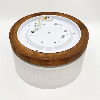 Brilagi - LED Deckenleuchte BELLADONNA 1xE27/15W/230V d 30 cm weiß/Eiche Kirsche