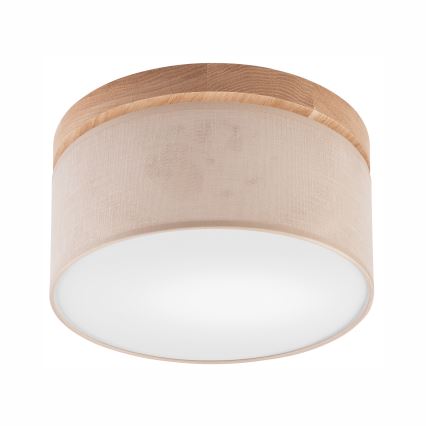 Brilagi - LED Deckenleuchte BELLADONNA 1xE27/15W/230V Ø 30 cm Beige/Eiche