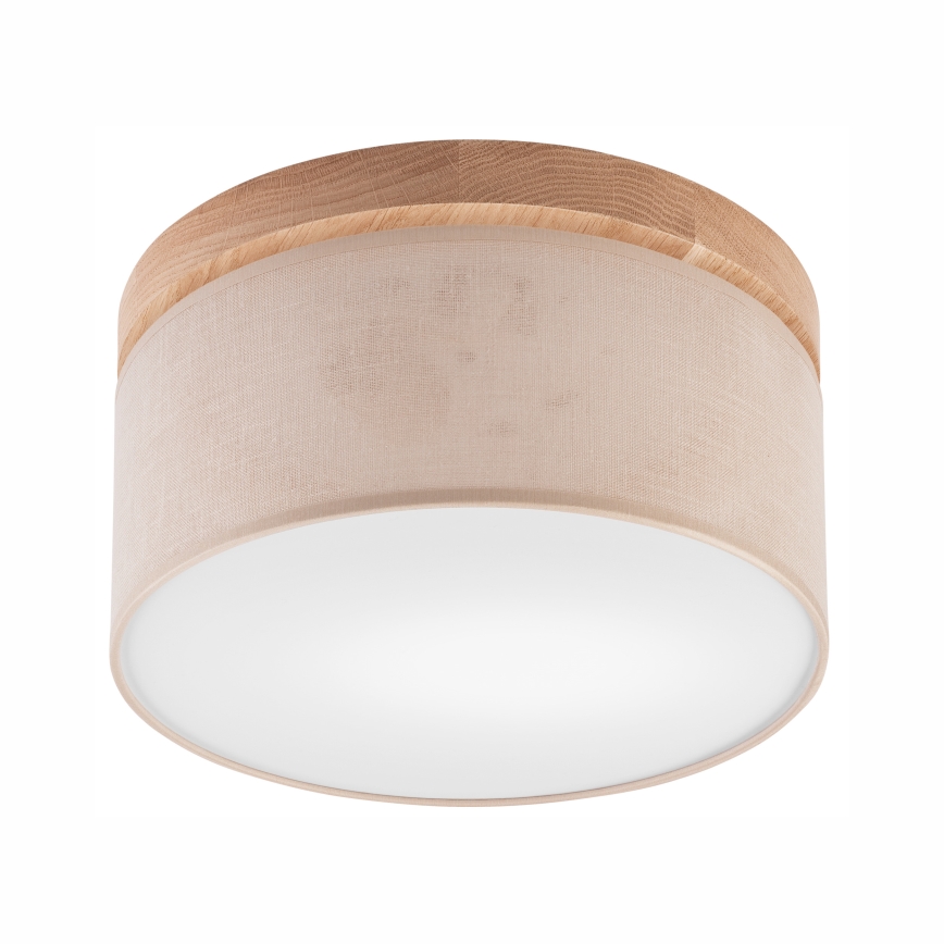 Brilagi - LED Deckenleuchte BELLADONNA 1xE27/15W/230V Ø 30 cm Beige/Eiche