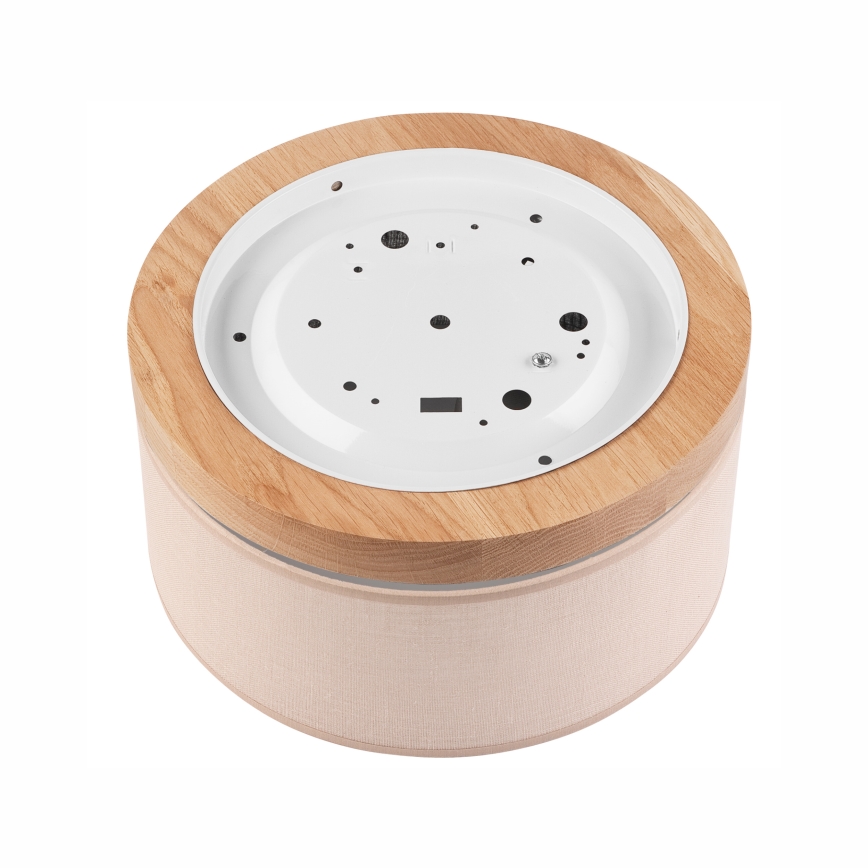 Brilagi - LED Deckenleuchte BELLADONNA 1xE27/15W/230V Ø 30 cm Beige/Eiche