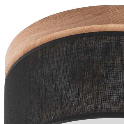 Brilagi - LED Deckenleuchte BELLADONNA 1xE27/15W/230V Ø 30 cm Schwarz/Eiche