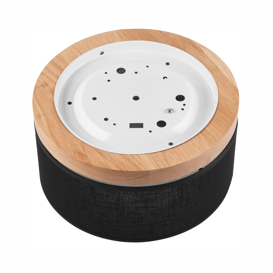 Brilagi - LED Deckenleuchte BELLADONNA 1xE27/15W/230V Ø 30 cm Schwarz/Eiche