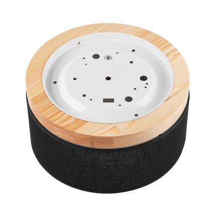 Brilagi - LED Deckenleuchte BELLADONNA 1xE27/15W/230V Ø 30 cm Schwarz/Kiefer