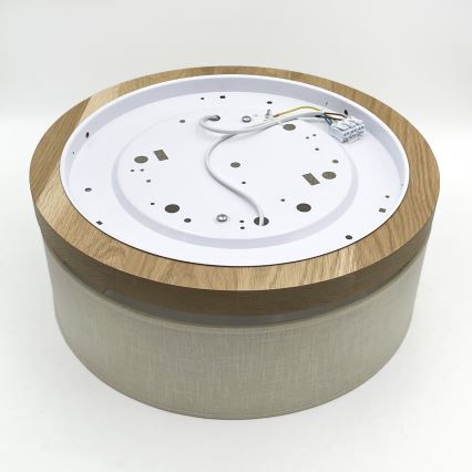 Brilagi - LED Deckenleuchte BELLADONNA 2xE27/15W/230V d 40 cm cremefarben/Eiche