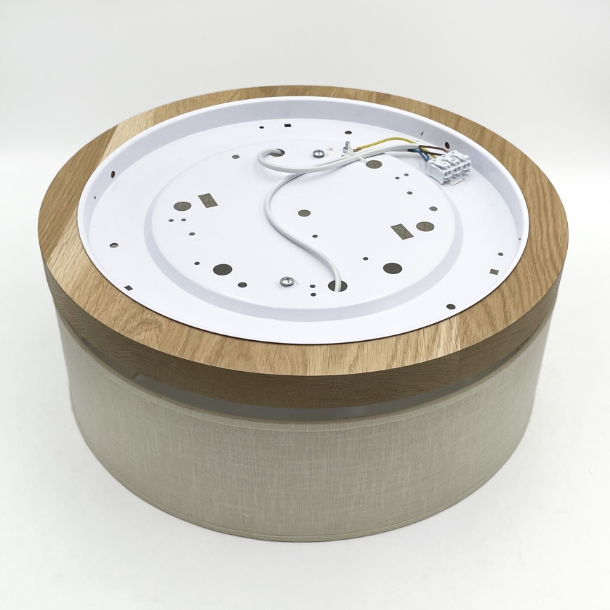 Brilagi - LED Deckenleuchte BELLADONNA 2xE27/15W/230V d 40 cm cremefarben/Eiche