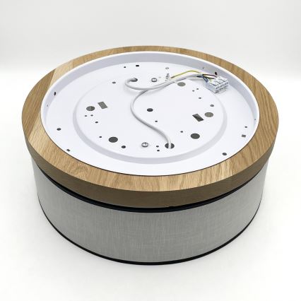 Brilagi - LED Deckenleuchte BELLADONNA 2xE27/15W/230V d 40 cm weiß/Eiche