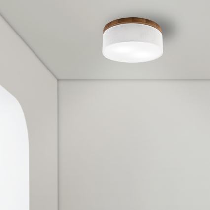 Brilagi - LED Deckenleuchte BELLADONNA 2xE27/15W/230V d 40 cm weiß/Eiche Kirsche