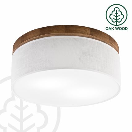 Brilagi - LED Deckenleuchte BELLADONNA 2xE27/15W/230V d 40 cm weiß/Eiche Kirsche