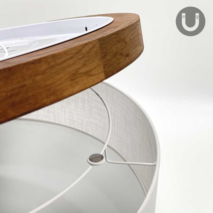 Brilagi - LED Deckenleuchte BELLADONNA 2xE27/15W/230V d 40 cm weiß/Eiche Kirsche