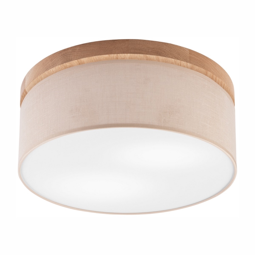 Brilagi - LED Deckenleuchte BELLADONNA 2xE27/15W/230V Ø 40 cm Beige/Eiche