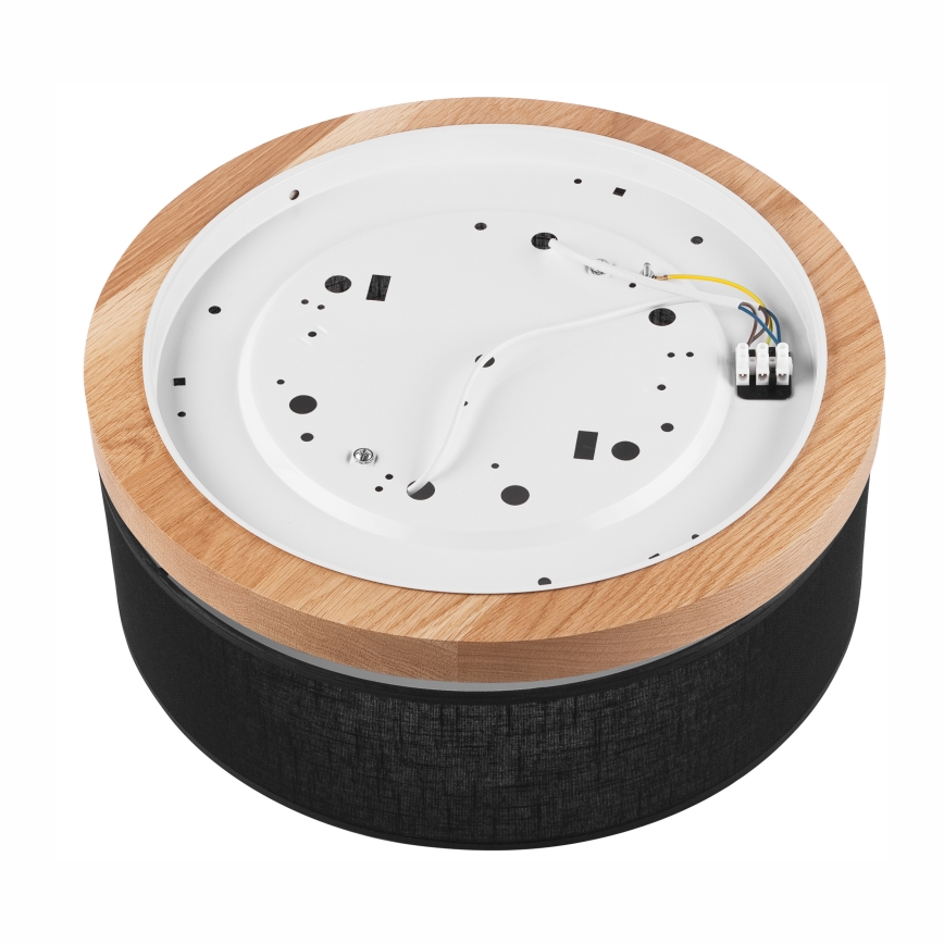 Brilagi - LED Deckenleuchte BELLADONNA 2xE27/15W/230V Ø 40 cm Schwarz/Eiche