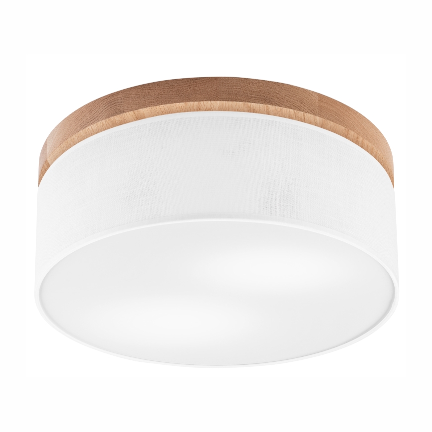 Brilagi - LED Deckenleuchte BELLADONNA 2xE27/15W/230V Ø 40 cm Weiß/Eiche