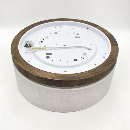 Brilagi - LED Deckenleuchte BELLADONNA 2xE27/15W/230V Ø 40 cm weiß/Eiche Nussbaum