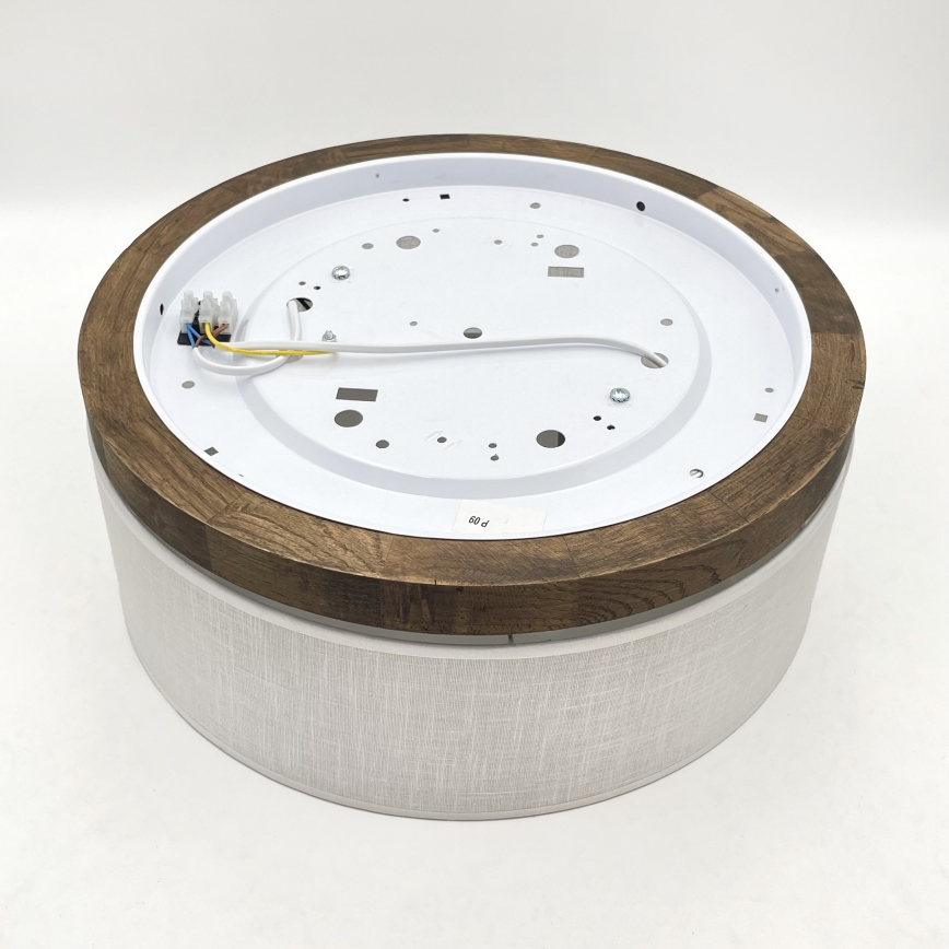 Brilagi - LED Deckenleuchte BELLADONNA 2xE27/15W/230V Ø 40 cm weiß/Eiche Nussbaum