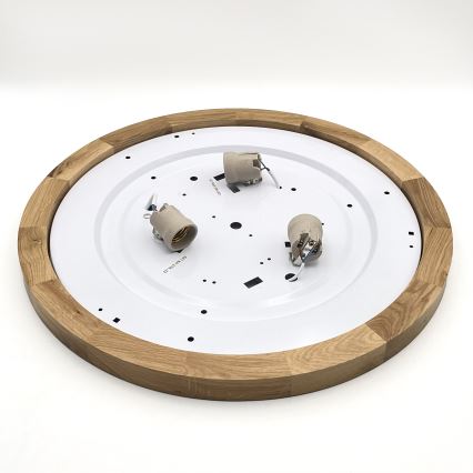 Brilagi - LED Deckenleuchte BELLADONNA 3xE27/15W/230V d 50 cm cremefarben/Eiche