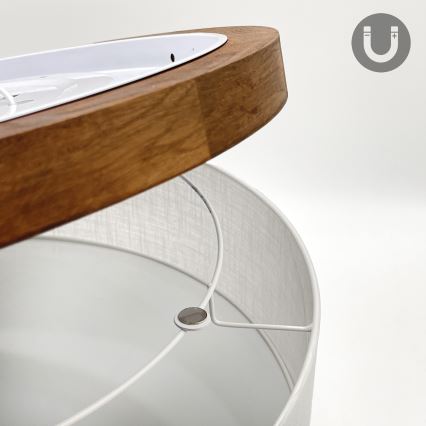 Brilagi - LED Deckenleuchte BELLADONNA 3xE27/15W/230V d 50 cm weiß/Eiche Kirsche