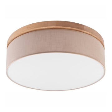 Brilagi - LED Deckenleuchte BELLADONNA 3xE27/15W/230V Ø 50 cm beige/Eiche