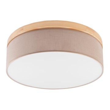 Brilagi - LED Deckenleuchte BELLADONNA 3xE27/15W/230V Ø 50 cm beige/Kiefer