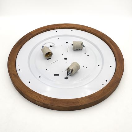 BRILAGI - LED-Deckenleuchte BELLADONNA 3xE27/15W/230V Ø 50 cm weiß/Eiche-Kirsche