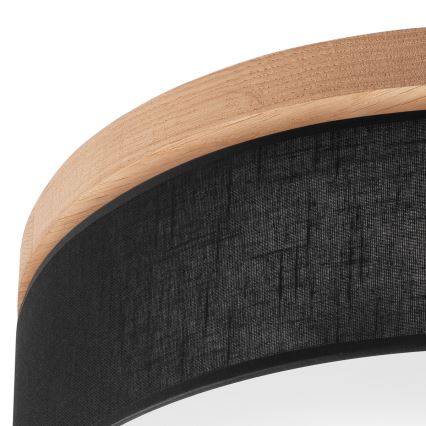 Brilagi - LED Deckenleuchte BELLADONNA 3xE27/15W/230V Ø 50 cm Schwarz/Eiche