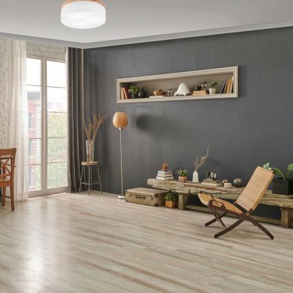 Brilagi - LED Deckenleuchte BELLADONNA 3xE27/15W/230V Ø 50 cm Weiß/Eiche