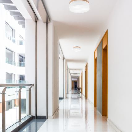 Brilagi - LED Deckenleuchte BELLADONNA 3xE27/15W/230V Ø 50 cm Weiß/Eiche