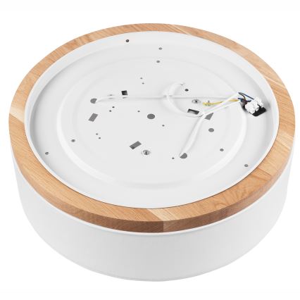 Brilagi - LED Deckenleuchte BELLADONNA 3xE27/15W/230V Ø 50 cm Weiß/Eiche