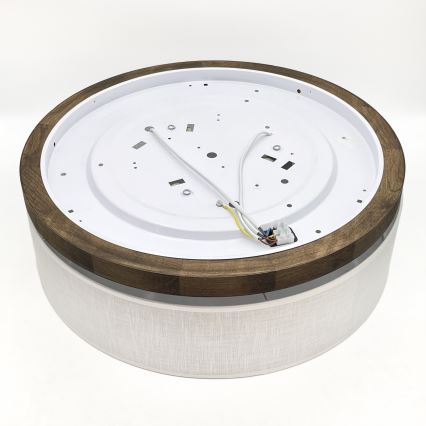 Brilagi - LED Deckenleuchte BELLADONNA 3xE27/15W/230V Ø 50 cm Weiß/Eiche Nussbaum