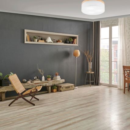 Brilagi - LED Deckenleuchte BELLADONNA 3xE27/15W/230V Ø 50 cm Weiß/Kiefer