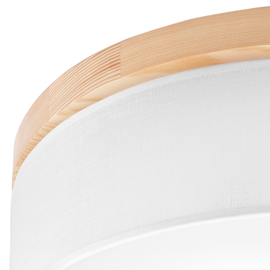 Brilagi - LED Deckenleuchte BELLADONNA 3xE27/15W/230V Ø 50 cm Weiß/Kiefer