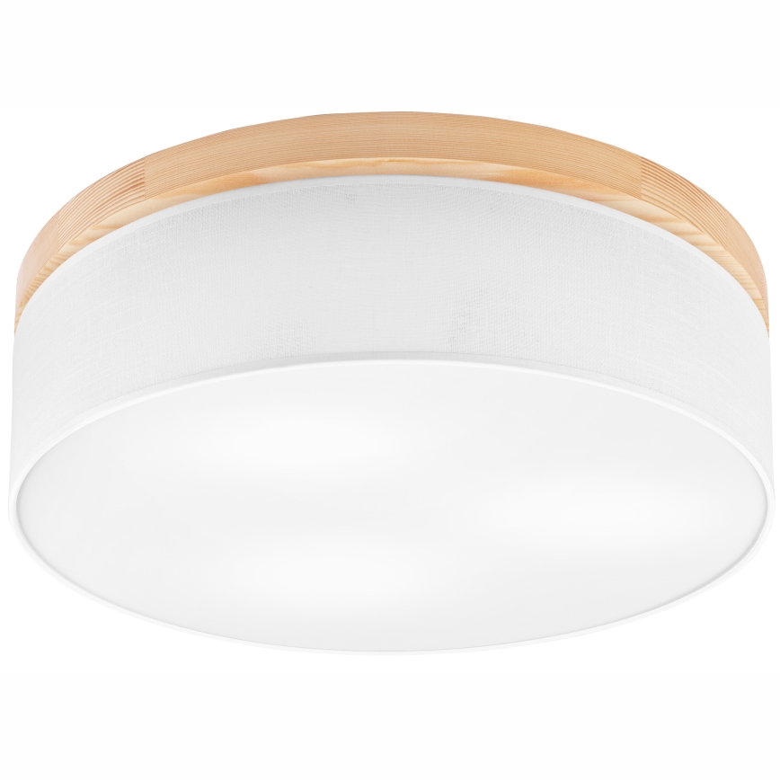 Brilagi - LED Deckenleuchte BELLADONNA 3xE27/15W/230V Ø 50 cm Weiß/Kiefer