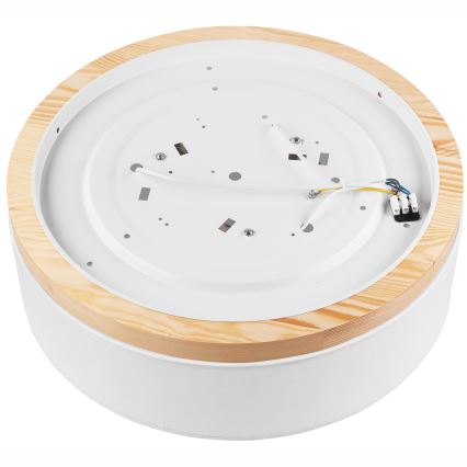 Brilagi - LED Deckenleuchte BELLADONNA 3xE27/15W/230V Ø 50 cm Weiß/Kiefer