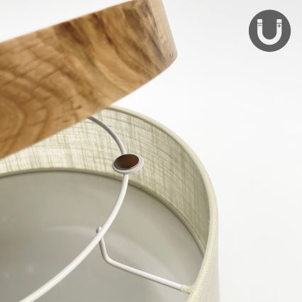 Brilagi - LED-Deckenleuchte BELLADONNA LED/20W/230V Ø 30 cm creme/Eiche